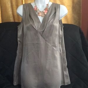 Small Silk Gray/Silver Spirit Blouse /CAbi